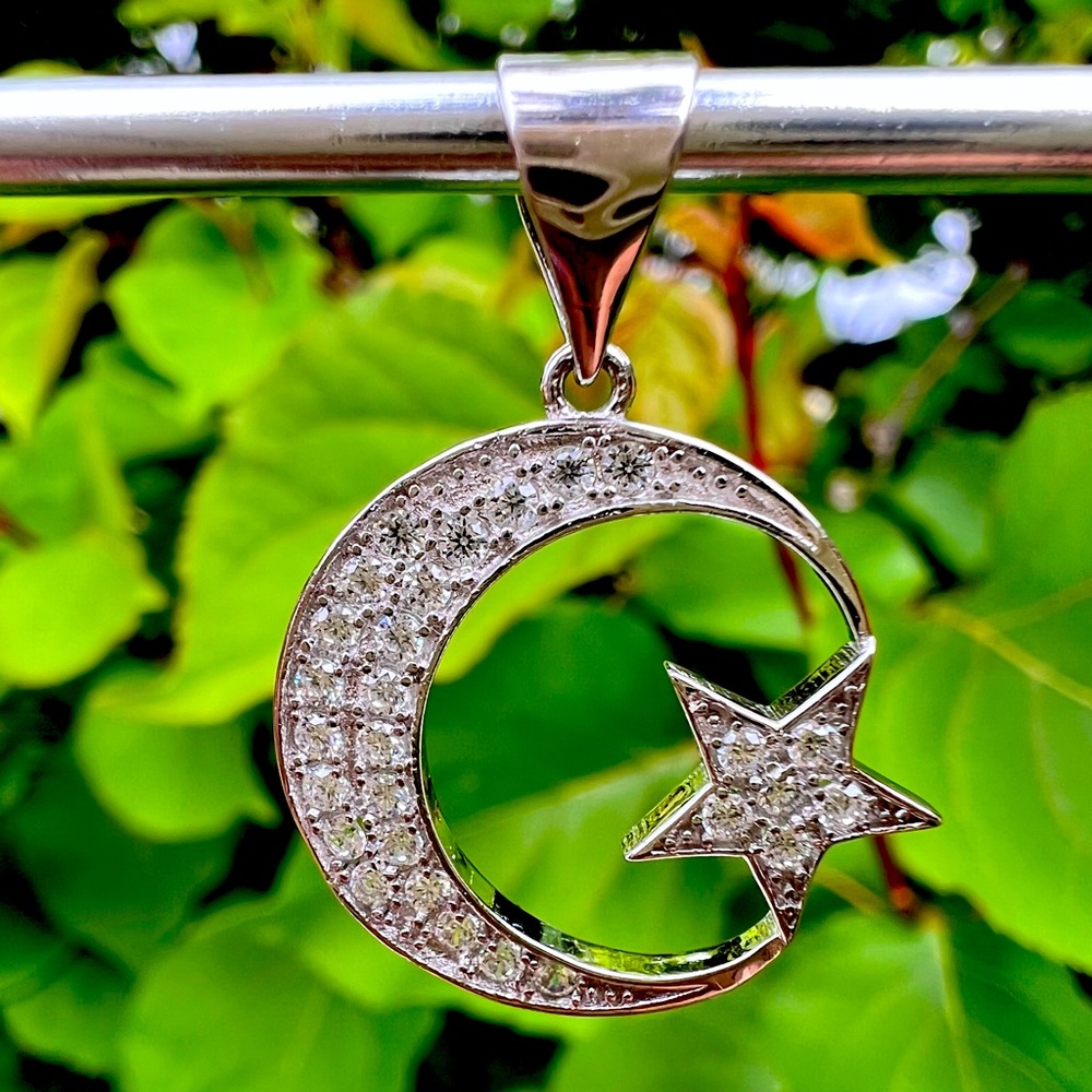 Moon and star charm